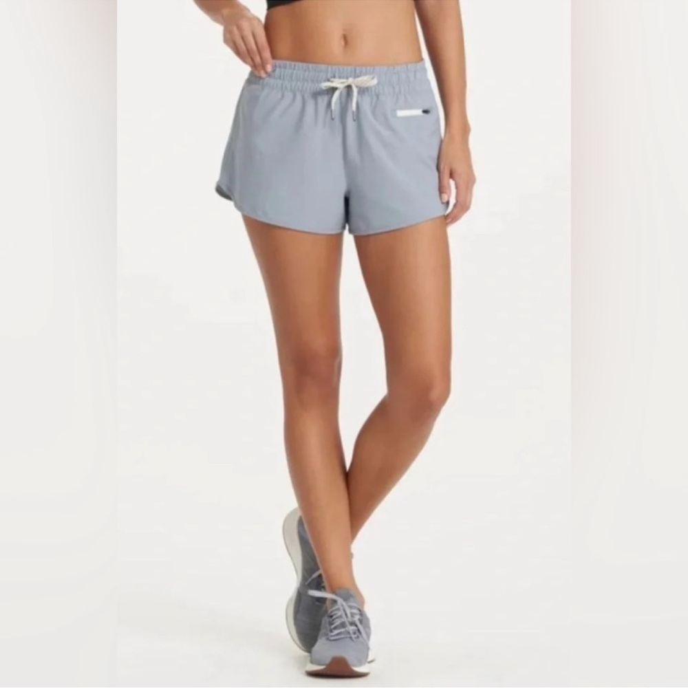 Vuori Gray Clementine Athletic Shorts Lightweight Design